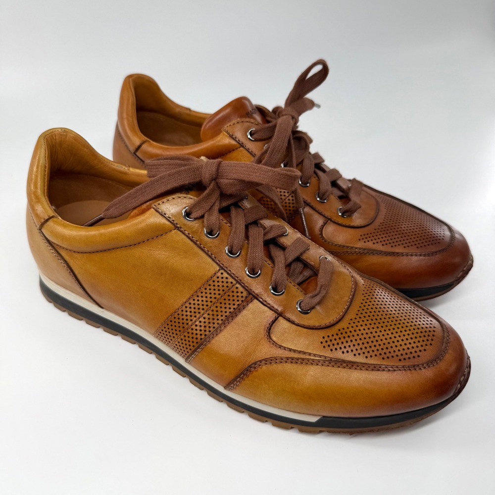 Magnanni Lizandro Marlow Mens Sneakers Honey Brown Leather 41 US 8